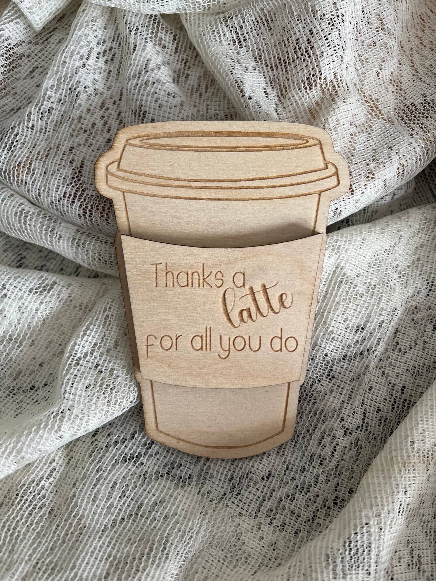 Coffee gift card holder
