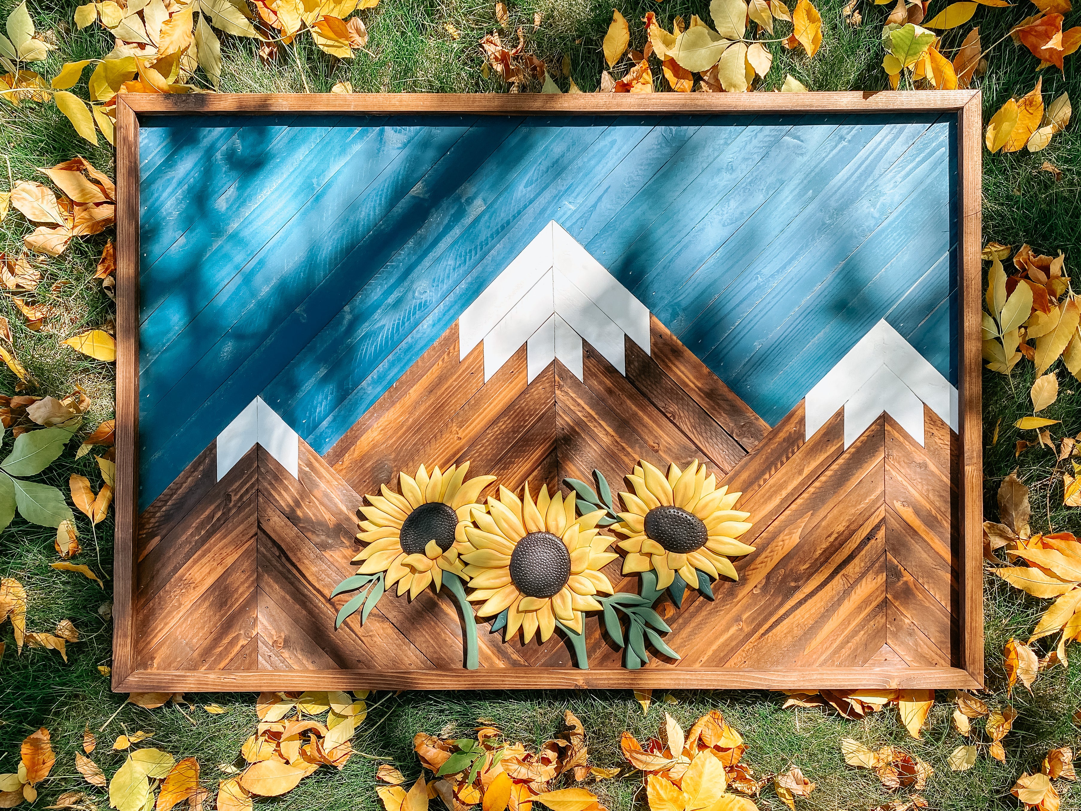 Mountain Mosaic with Sunflowers