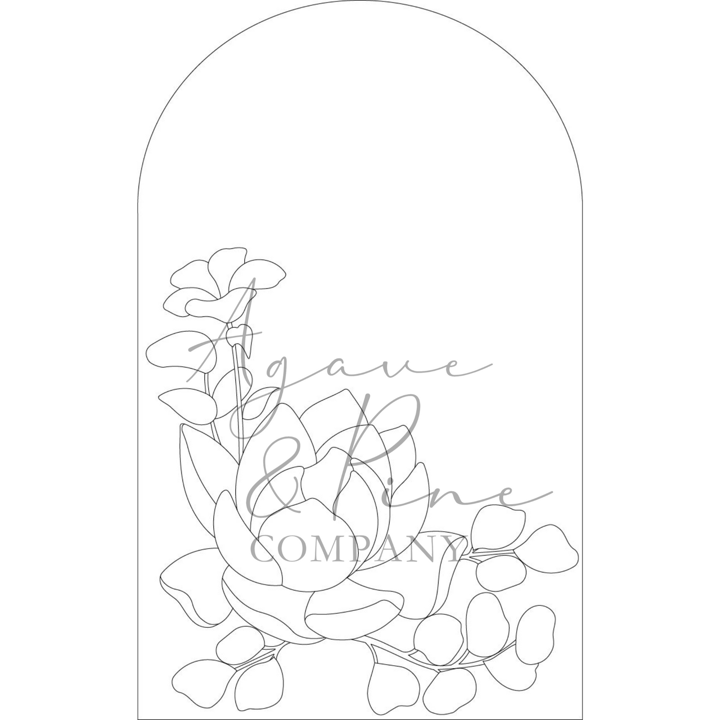 Magnolia Arch template *LASER READY*