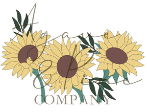 Sunflower template * LASER READY *