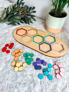 Hexagon sorting game