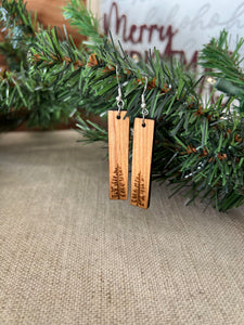 Pine tree earrings