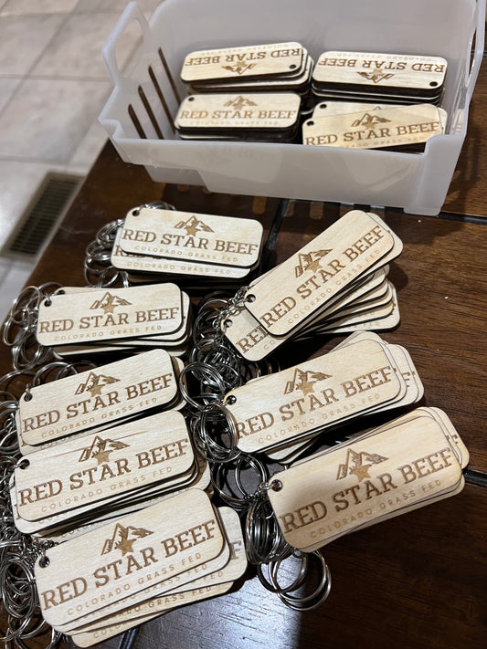 Red Star Beef keychains